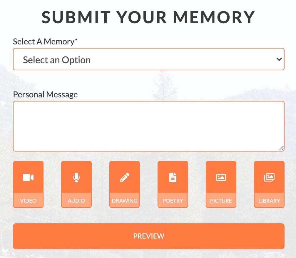 Submit a Memory Form